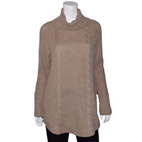 Sutton Studio Cowl Neck Sweater (Brown, X-Large)