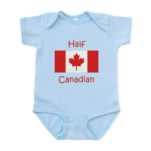 CafePress - Half Canadian Body Suit - Baby Light Bodysuit, Size Newborn - 24 Months