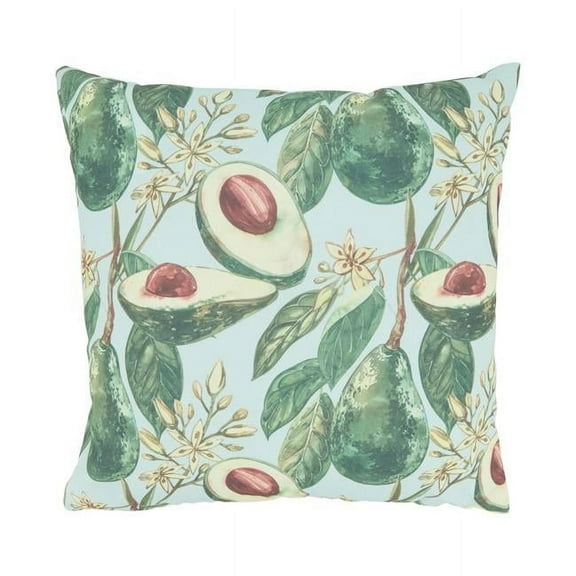 Fresh Harvest Avocado Haven Outdoor Poly Filled Throw Pillow