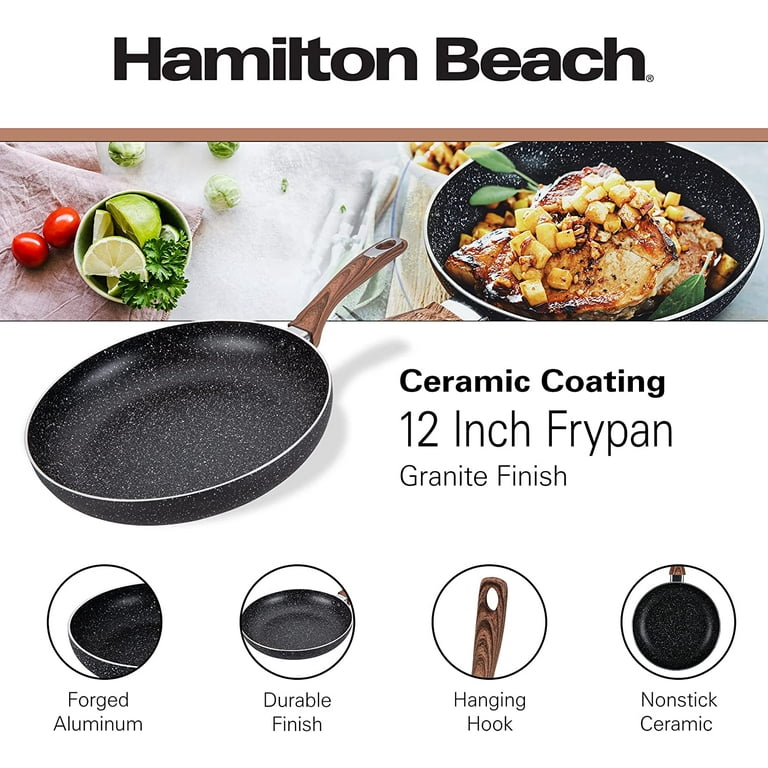  Nonstick Deep Frying Pan Skillet 10 Inch Saute Pan with Lid Non  Stick Fry Pan Chef's Pan Healthy Stone Cookware Cooking Pan Omelet Pans  PFOA Free Induction Compatible: Home & Kitchen