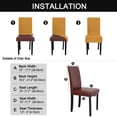 thumbnail image 3 of Unique Bargains Dining Chair Cover,Stretch Bar Stool Slipcover Kitchen Chair Protector Spandex Chair Seat Cover for Home Decorative, 3 of 9
