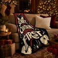 thumbnail image 3 of Theater Lover'S Sorry Draped Artwork Comes First Vintage, Festive Holiday Scene, Warm Flannel Blanket for Living Room and Reading Nook, Art Lovers Christmas Gift, Festive Home Decor, 3 of 9
