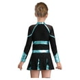 thumbnail image 2 of iiniim Cheer Leader Girls Cheerleading Uniform Complete Dress Black&Blue Green 12, 2 of 7