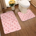 thumbnail image 2 of Honeii Fox Pattern Bathroom Anti-Skid Pad Bathroom Mat Vintage Seamless Pattern Not-Slip Toilet Rug Set, 2 of 6