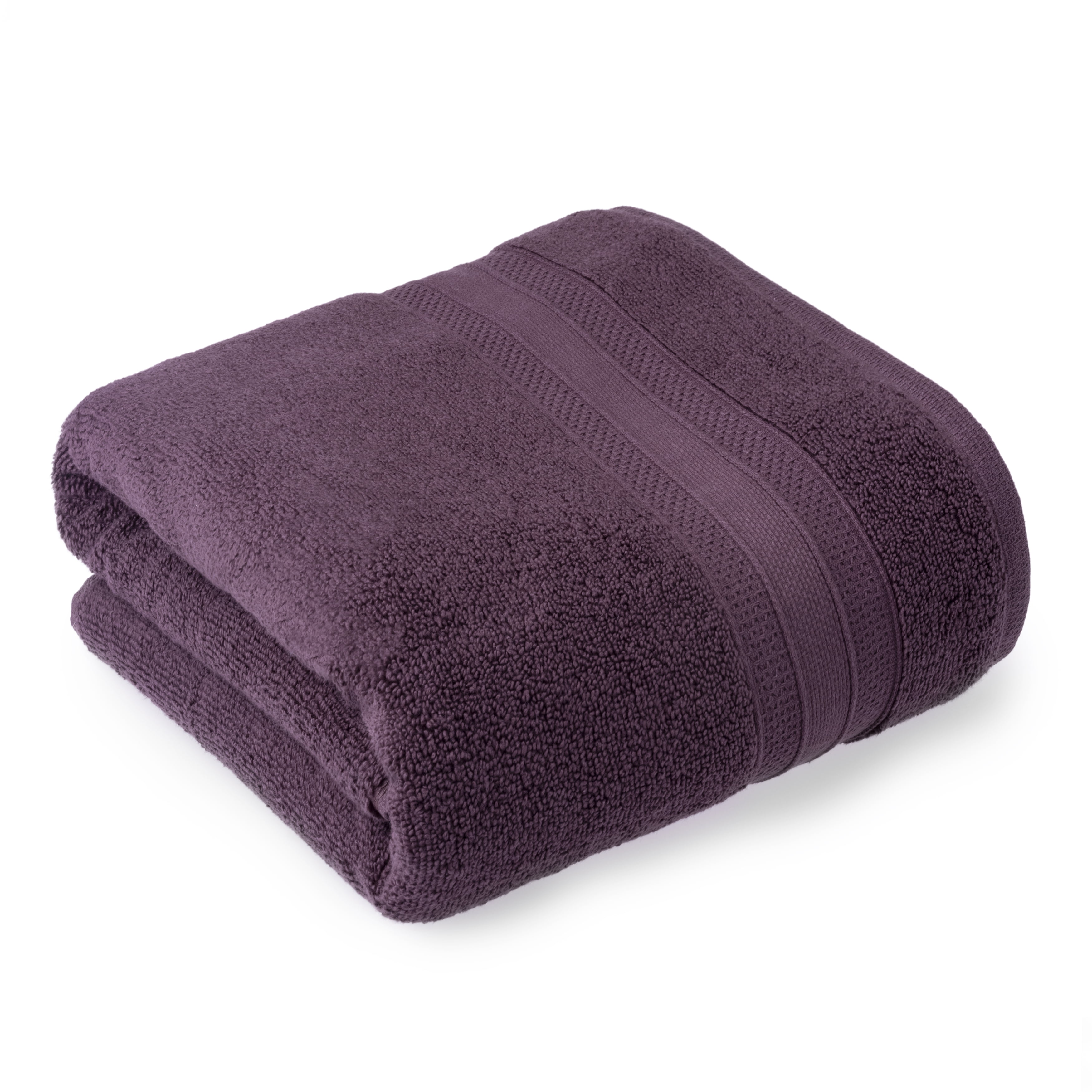 hometrends Solid 100% Cotton Bath Sheet, 1 Piece, 550 GSM, Highly Absorbent & Soft Bathsheet, Dark Purple, 1 Bath Sheet, 35" X 64"