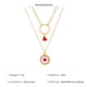 thumbnail image 3 of Double Pendant Necklace Fashion Peach Heart Collar Chain Necklace Ornament Women, 3 of 7