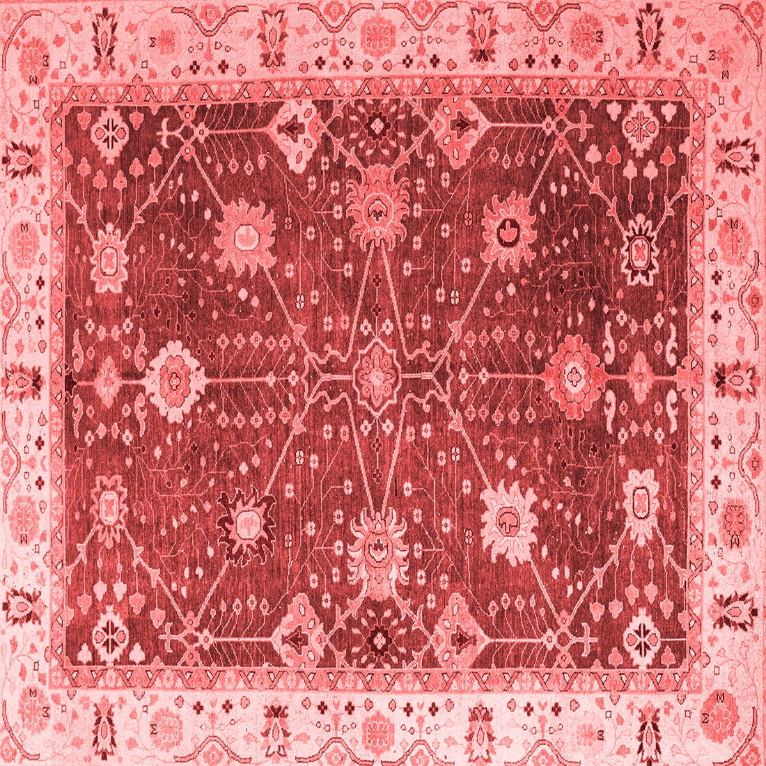 Small Red Rug Square Ahgly Company Machine Washable Indoor Square Oriental Red Traditional ...