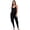 Black, variant on Women's TR Harem Pant Capri Jumper Romper (Rose, Large)