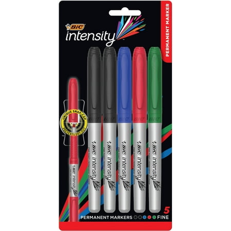 UPC 070330316386 product image for BIC Intensity Permanent Markers Fine Point  Assorted Colors  5-Count | upcitemdb.com
