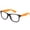 Orange, variant on Slim High Quality Light Weight Vintage Retro Design Clear Lens Frames