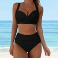 thumbnail image 5 of Womens Bikini Swimsuits High Rise Two Piece Bathing Suits High Waisted Bikini Sets for Women Plus Size Swimwear, 5 of 7