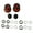Orange, variant on Skateboard Shock-Absorber Set Pu Rubber Colorful Top Bottom Bush Washers 90A Hard Longboard Pivot Tube Accessories Cups Orange Fangkenuo