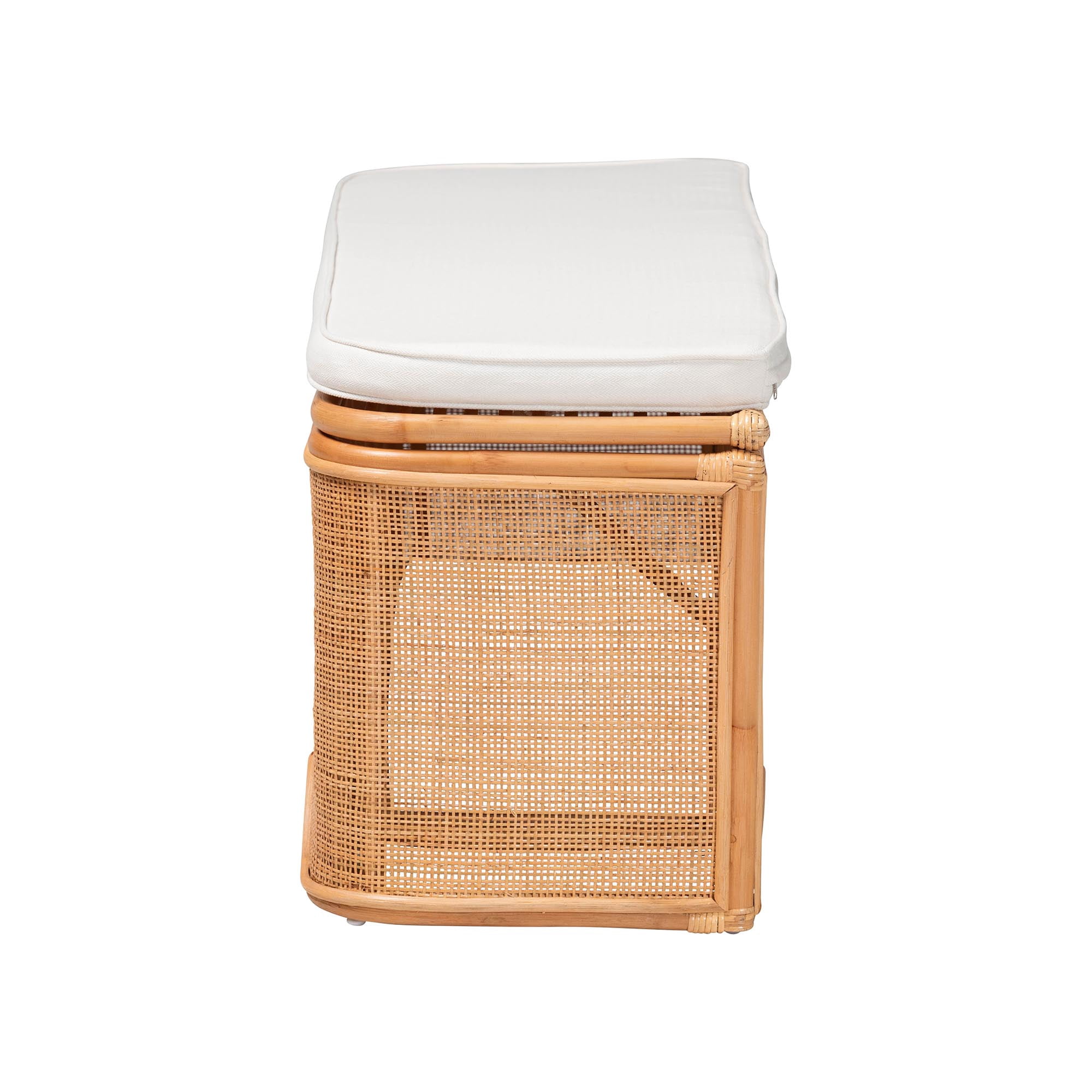 bali & pari Rivka Boho Storage Bench, Light Honey