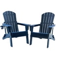 thumbnail image 6 of HDPE Folding Adirondack Chair with Cup Holder,Weather-Resistant, Low Maintenance,Supports up to 400lbs,Navy Blue, 6 of 7