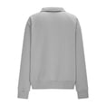 thumbnail image 5 of QTSHPN Zip up Sweatshirt Women Collared Long Sleeve Oversized Crewneck Jacket Style Pullover with Full Zipper for Fall Fashion Outfits Women's Sweatshirts Grey L, 5 of 5