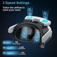 thumbnail image 4 of 3-IN-1 Facial Interface Cooling Fan for Meta Quest 3 Accessories, 3 Speeds Adjustable Fan & Pu Leather Face Pad Compatible with Oculus Quest 3, Powerful Air Circulation System to Relieve Lens Fogging, 4 of 7