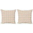 thumbnail image 1 of Ambesonne Vintage Throw Pillow Cover 2 Pack, Pineapple Silhouettes, 18", Multicolor, 1 of 2