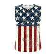 thumbnail image 4 of Generic American Flag Tank Tops for Women 4th of July Shirts Summer Sleeveless V-Neck T-Shirt Patriotic Tees, 4 of 5