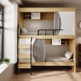 thumbnail image 2 of Literas superiores e inferiores, dormitorio escolar, dormitorio, cama, cápsula espacial, albergue juvenil, 2 of 4