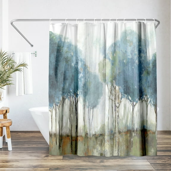 Americanflat 71" x 74" Shower Curtain, Misty Meadow II by PI Creative Art