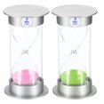 thumbnail image 1 of Unique Bargains 5 Minute Sand Timer, Sandy Clock, Count Down Sand Glass, Pink, Green Sands, 1 of 5