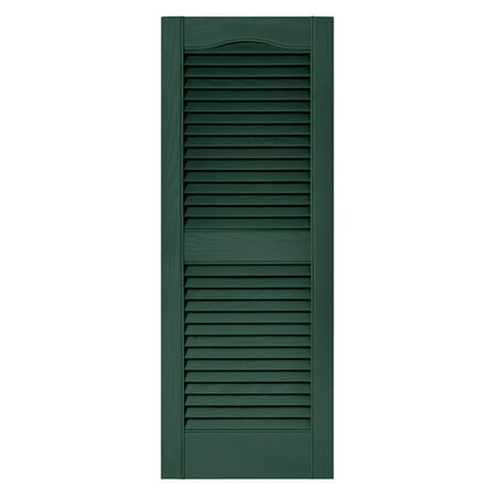 Exterior Shutter Hardware - Builders Edge 14.5W in. Louvered Vinyl Shutters