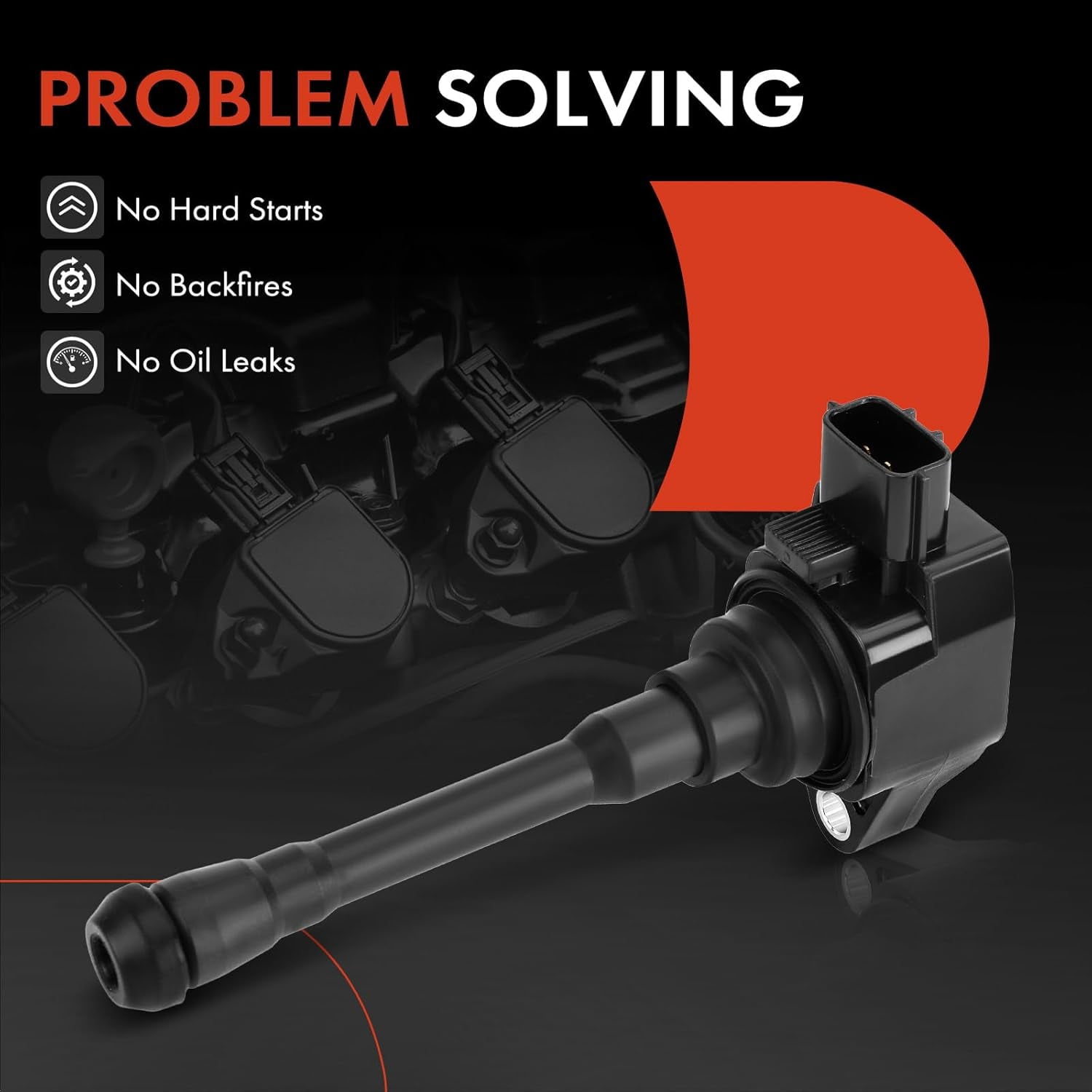 A-Premium Engine Ignition Coil Pack Compatible with Nissan Versa 2020-2021 Kicks 2018-2021 1.6L