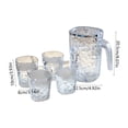 thumbnail image 3 of EGNMCR Kitchen Gadgets, Kitchen Accessories, Kitchen Utensils, Kitchen Tool Wavy Patterned Large Capacity Refrigerator Jug Plastic Transparent Cup Set And Cold Brew P lastic Water Jug, 3 of 6