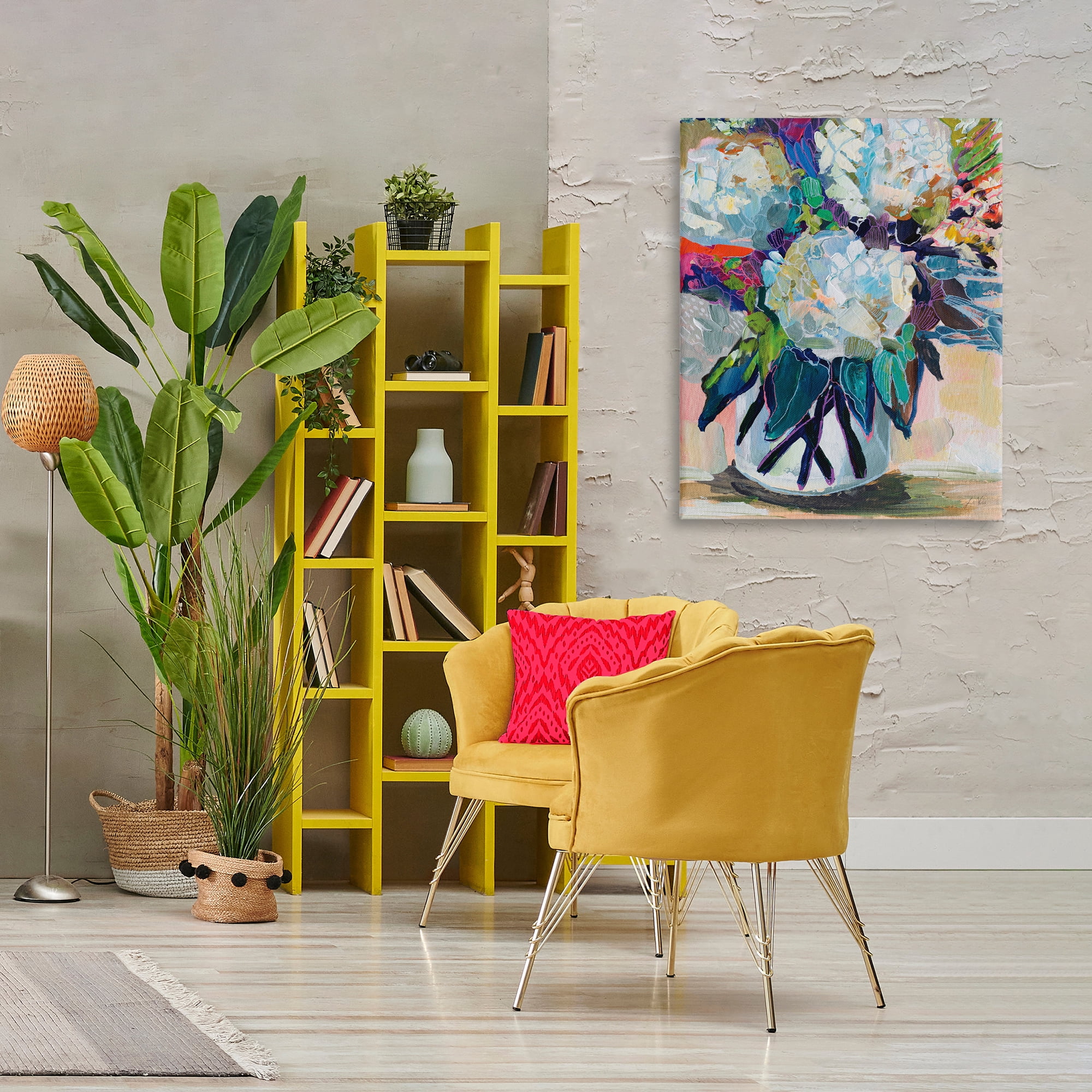 Stupell Industries Summer Blooming Bouquet Plants & Flowers Painting Wrapped Canvas Art Print Wall Art, 30 x 40