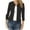 Black women fall blazer a1, variant on Women Fall Winter 3/4 Sleeve Open Front Blazer Casual Basic Solid Cover Up Tshirt Tops Dressy Trendy Office Work Blouses, White 2XL