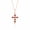 Rose Gold, variant on Birthstone Cross Necklace for Women  Cubic Zirconia Pendant with Sparkle  Christmas Birthday Gift for Mom Daughter Wife  Choose Silver or Rose Gold
