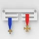 thumbnail image 2 of Maratón Deportes Acrílico Medalla er, Medallas er Display Wall Holder Rack Sport Gym Blanco, 2 of 9