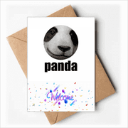 Chinese National Treasure Animal Panda Welcome Back Greeting Cards Envelopes Blank