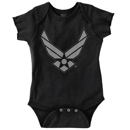 

US Air Force Pilot Symbol USAF Romper Boys or Girls Infant Baby Brisco Brands 18M