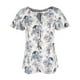 thumbnail image 5 of Blusa holgada de manga corta con cuello en V y estampado floral informal de verano para mujer Pompotops hkajfhjk471918, 5 of 5