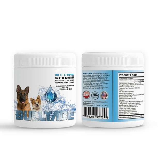 Bullyade Natural Dog Supplement For All Dogs, Packed with Electrolytes