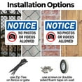 thumbnail image 3 of (2 Pack) No Photos Or Video Allowed OSHA Notice Sign 14 Inch X 10 Inch Plastic Sign, Weather Resistant, UV Protected for Workplace, Business, and Construction Site, Made in the USA, 3 of 8
