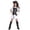 White, variant on REDARER Kids Off Shoulder Pirate Set Flare Sleeve Ruffle Dress Lace Up Vest Hat Included Cosplay Outfit for Halloween Party Stage Show Pretend Dress Up,10-12 Years