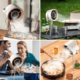 thumbnail image 2 of Kitchen Exhaust Fan, Removable Washable Filter Hanging Mini Range Hoods for Small Apartments, Low Noise Portable Range Hood with Powerful Suction and Adjustable Speed, White, 2 of 8