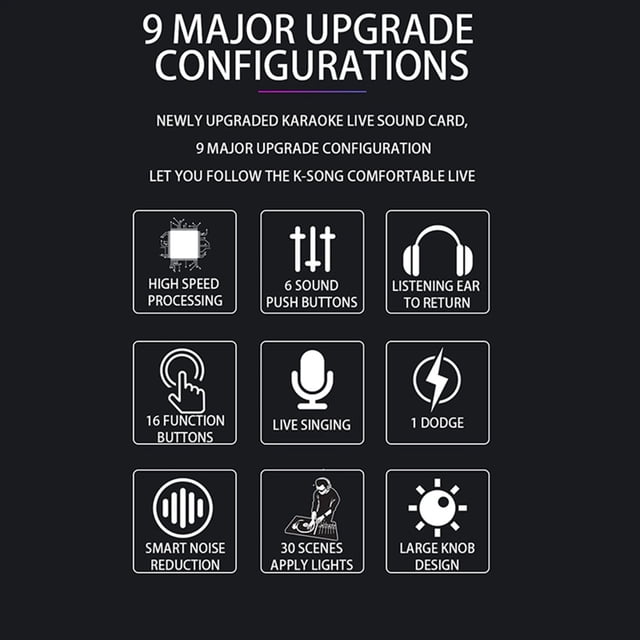 Mezclador de Audio V8S con Cambiador de Voz, Mezclador de Podcast, Tarjeta de Sonido para Juegos de Teléfono Karaoke Studio Transmisión en Podcast