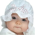 thumbnail image 4 of Kids Satin Bonnet Registry Baby Girl Boy Summer Sun Polka Dots Hat Cap 2-12 Months WH, 4 of 4