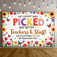 thumbnail image 7 of Colorful Design Teacher Appreciation Banner Vibrant Flower Pattern Staff Recognition Thank You Decoration for School Indoor Event Celebration, 7 of 7
