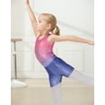 thumbnail image 5 of Gymnastics Leotards for Girls with Bow Back, Sparkly Dance Unitards with Shorts Ballet Biketards Outfit for 3-12 Years, 5 of 8