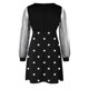 thumbnail image 5 of Vestidos brillantes con cuello en V sexy para mujer Mini vestido con corsé Vestido de tubo de malla de manga larga Slim Fit para fiesta Club Night Fridja  NMB2527, 5 of 6