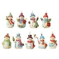 thumbnail image 2 of 18 Pieces Christmas Snowman Wooden Ornaments Decoration Set for Tree Crafts Holiday Decor Xmas Party Supplies, 2 of 7