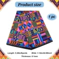 thumbnail image 2 of 6 Yards Cloth African Fabric by The Yard - 45 Inch Wide Colorful Kente Wax Printed Polyester Fabric Ethnic Style Patchwork for Party Dress DIY Crafts Garment Accessories Colorful, 2 of 7