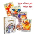 thumbnail image 1 of Gold Pikachu Cards Box Gold Silver Spanish/English/French/German Card Charizard Vmax Gx Game Battle Collection Card Gift, 1 of 5