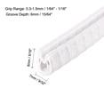 thumbnail image 2 of Unique Bargains Edge Trim U Seal Black Plastic U Channel Edge Protector Fits 1/64'' - 1/16'' Edge 3 Feet Long White 1/64"- 1/16", 2 of 5