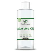 Aloe Vera Oil 4 oz - Golden Pure Natural Organic Cold Pressed Carrier Oil For Skin Hair Face By HalalEveryday