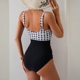 thumbnail image 4 of One Piece Swimsuit for Women Tummy Control Slimming Bathing Suit Cutout Tie Knot Printed Swimwear, 4 of 5